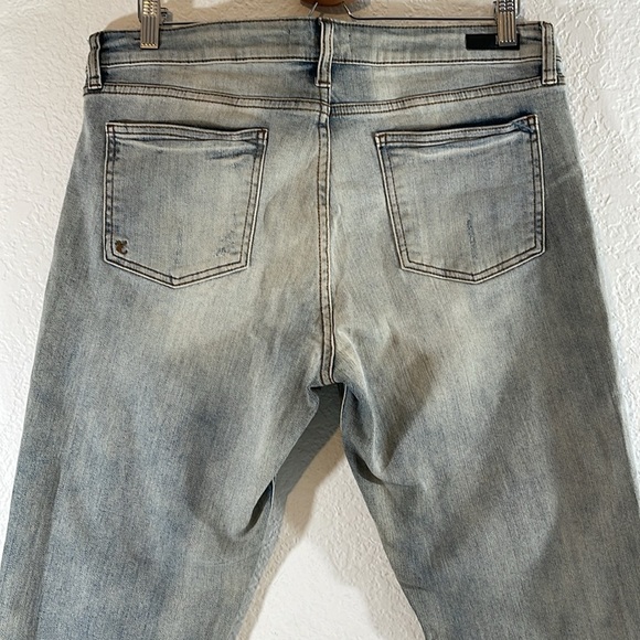 KUT FROM THE KLOTH “Catherine” Boyfriend Denim Jeans with Pearl Embellishments - Picture 6 of 10